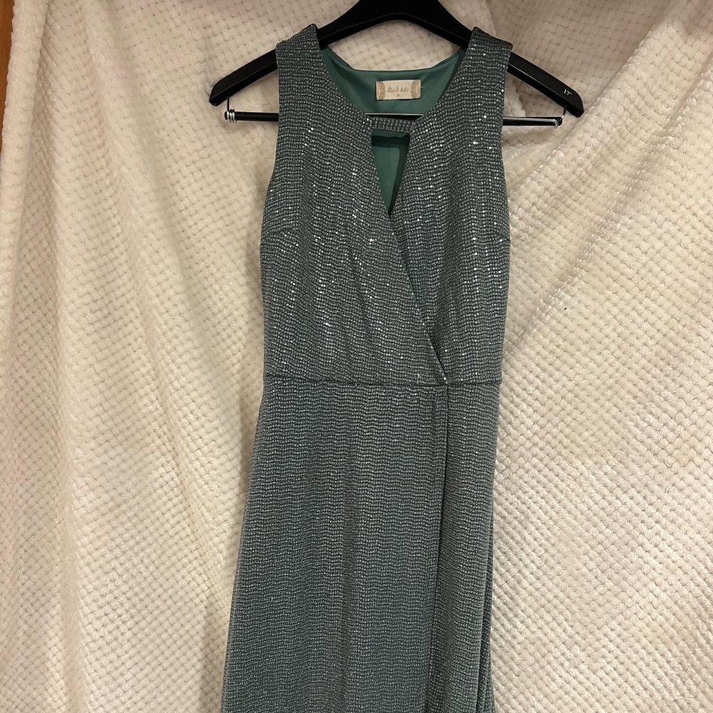 Teal/gray sequin Altrd State Cocktail Dress